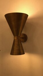 applique-doppio-cono-ottone