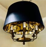 lampadario-fusione-ottone-e-paralume