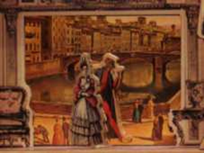 Carillon visto nella parte interna con fondale dell?Arno