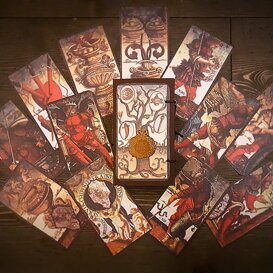 Sola Busca Tarot Ink-pressed and die-cut cards