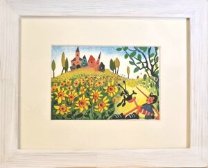 pinocchio-nel-campo-di-girasoli-con-cornice-pinocchio-sunfloewers