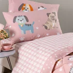 completo-lenzuola-cuccioli-singolo-rosa-caleffi-kids