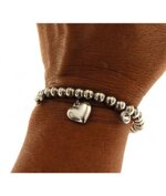 lamubracciale-elastico-con-sfere-in-acciaio-e-charms-cuore-e-punti-luce