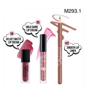 misslyn-holo-shine-lip-cream-velvet-matte-lip-cream-lip-liner-set