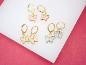 mia-jelwery-orecchini-a-gancio-francese-con-farfalla-smaltata-oro-18c