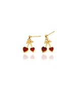 lamu-orecchini-con-pendente-ciliegie-in-acciaio-inox-placcato-oro-18k
