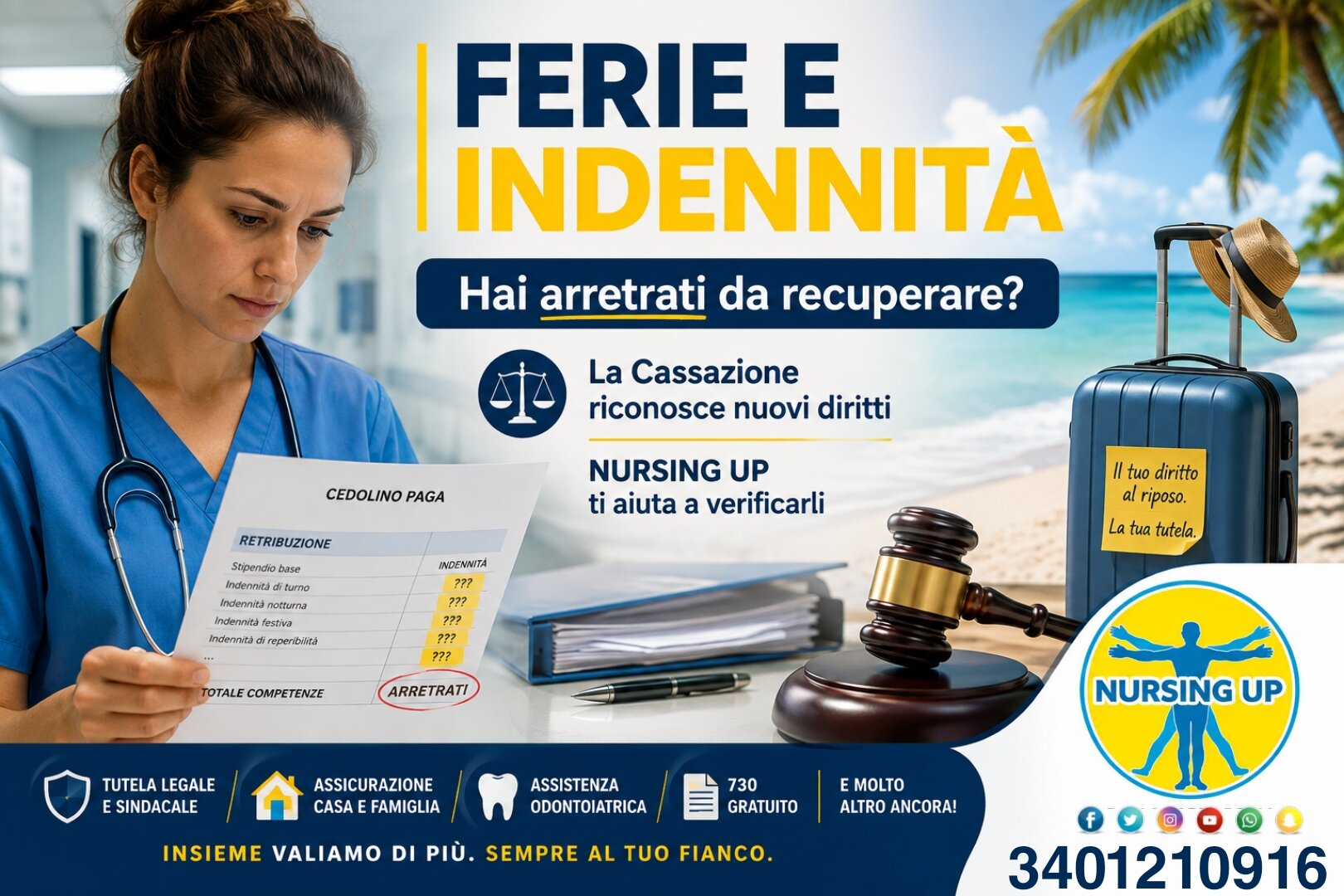Ferie e indennità: Nursing Up ti aiuta a recuperare gli arretrati