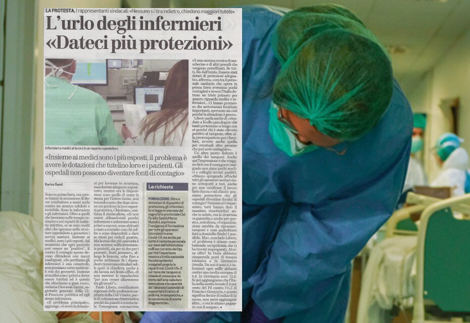Covid 19 - CISL FP rassegna stampa: l'urlo degli infermieri 