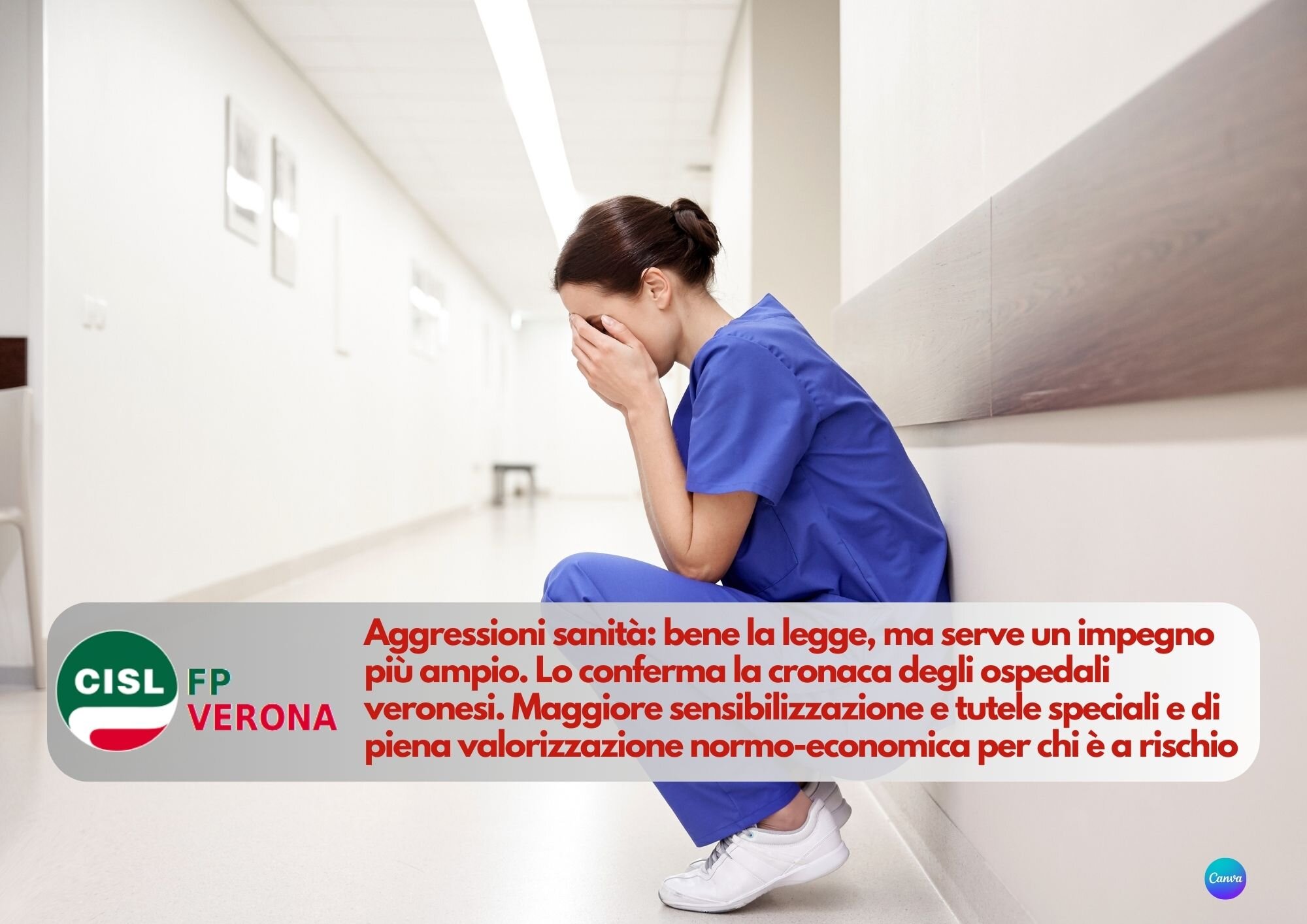 CISL FP Verona. Aggressioni sanità: bene la legge, ma serve un impegno più ampio