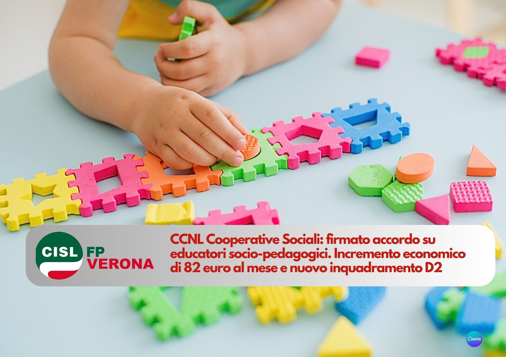 CISL FP Verona. CCNL Cooperative Sociali: firmato accordo su educatori socio-pedagogici