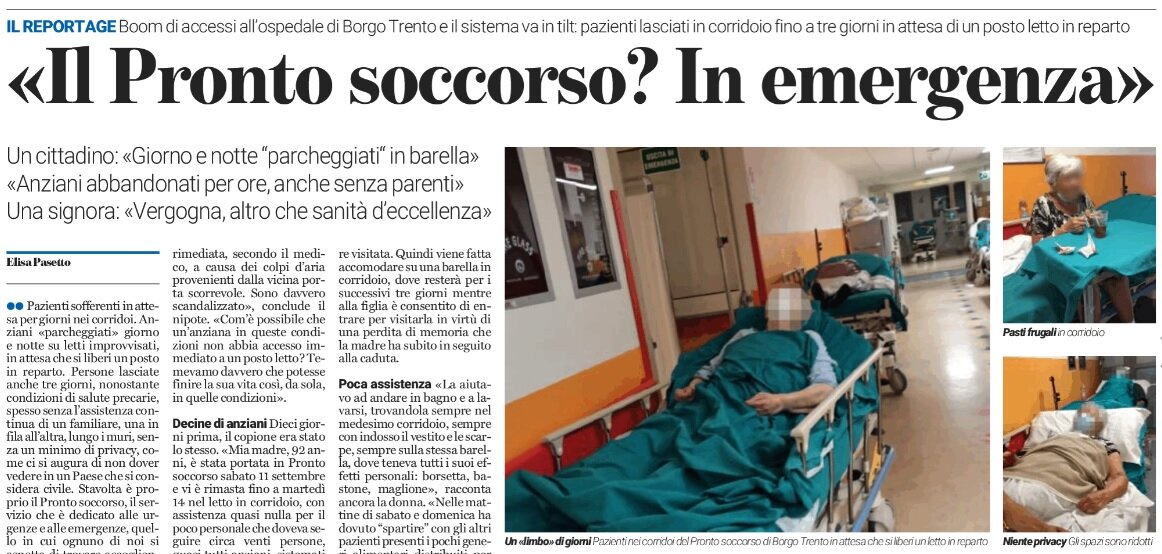Sanità. AOUI Verona, Pronto Soccorso di Borgo Trento