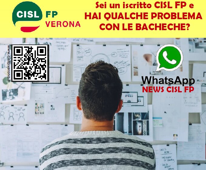 Non rinunciare ad essere informato: memorizza il nuovo numero WhatsApp CISL FP Verona