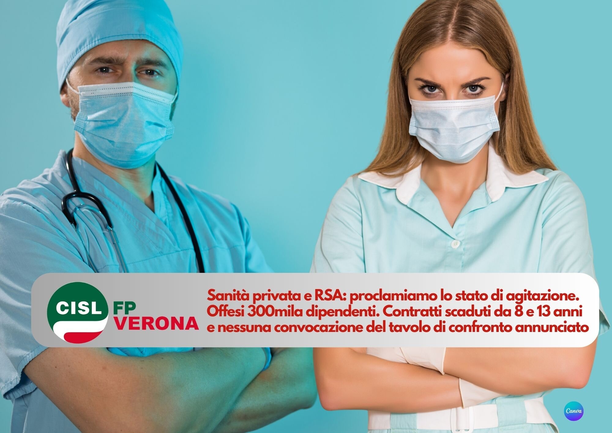CISL FP Verona. Sanità privata e RSA: proclamiamo lo stato di agitazione. Offesi 300mila dipendenti CISL FP Verona. Sanità privata e RSA: proclamiamo lo stato di agitazione. Offesi 300mila dipendenti