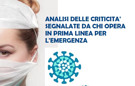 Covid 19 - I dati della nostra raccolta di segnalazioni criticità dei lavoratori sanità e enti locali