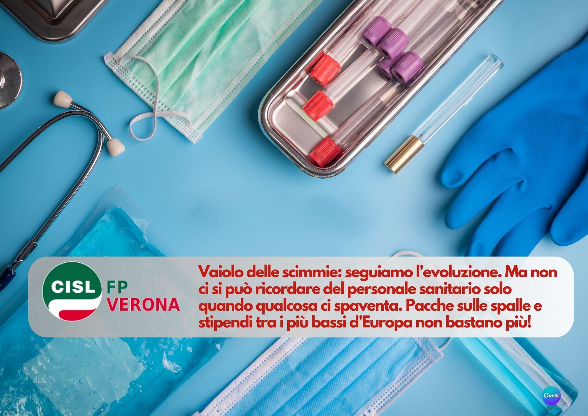 CISL FP Verona. Vaiolo delle scimmie: per ora nessuna emergenza, ma serve più attenzione al personale sanitario