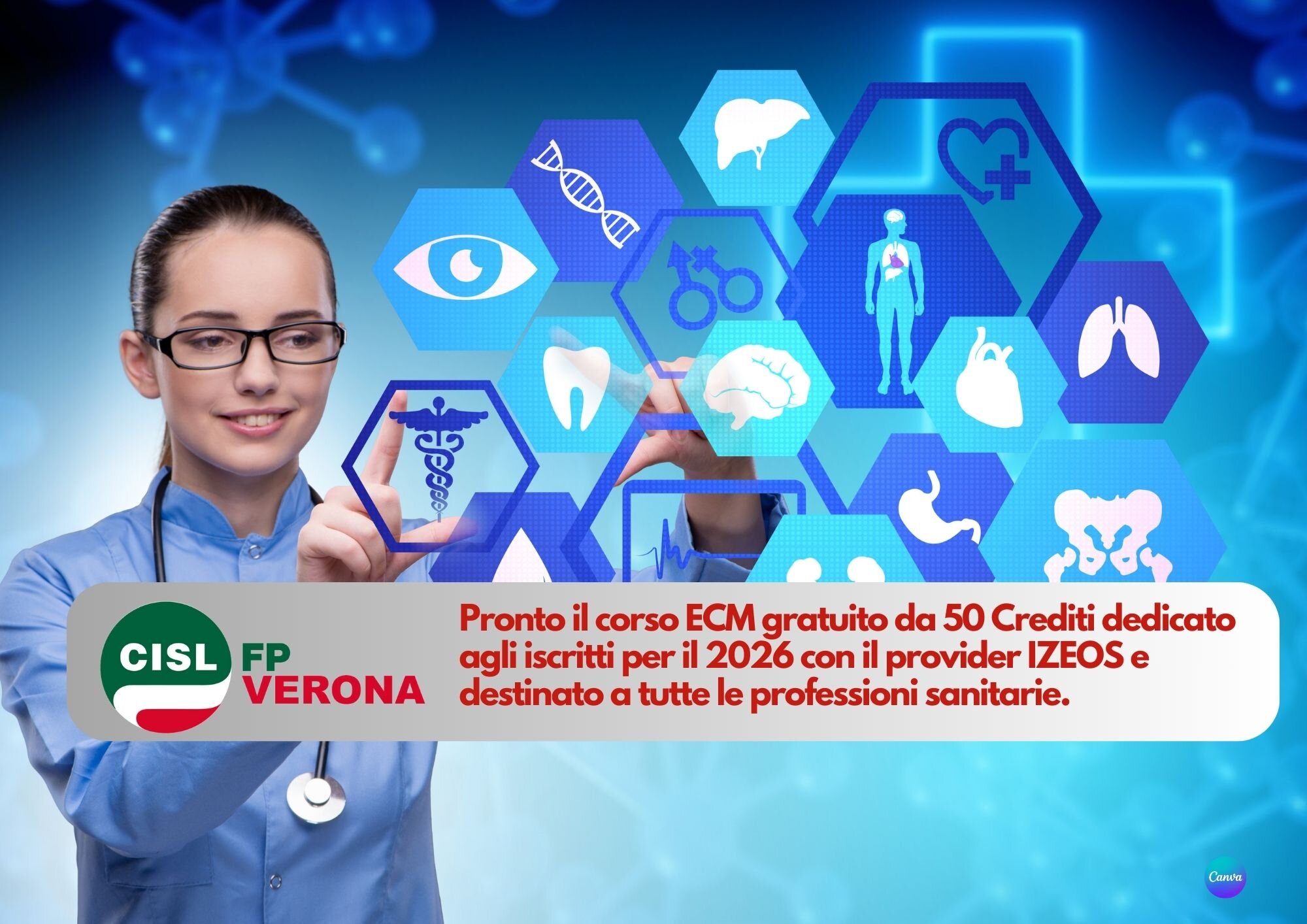 CISL FP Verona. Pronto il corso ECM gratuito da 50 Crediti dedicato agli iscritti per il 2026