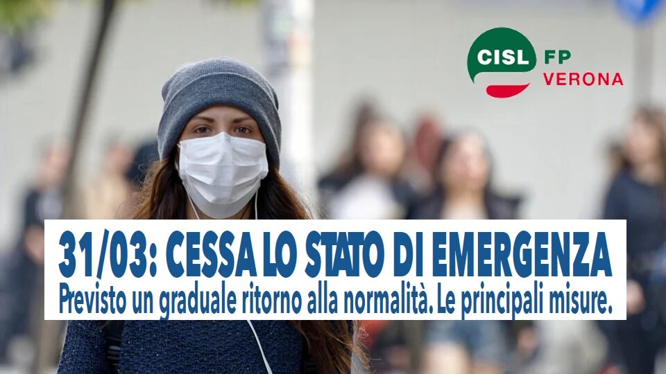 31 marzo. Cessazione dello stato di emergenza. Le principali misure di ritorno graduale alla normalità