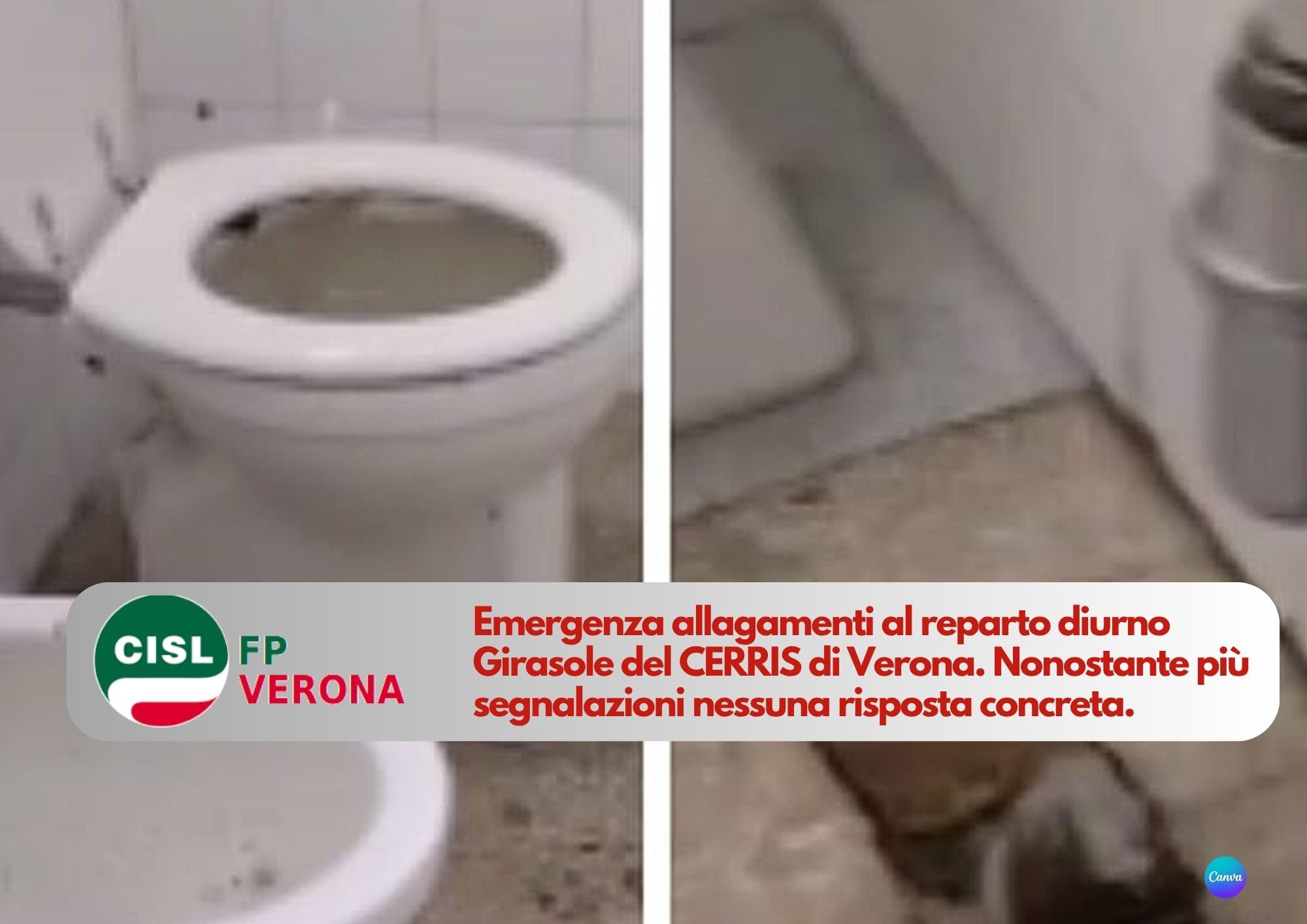 CISL FP Verona. CERRIS Verona: allagamenti e carenza personale rendono la situazione difficile