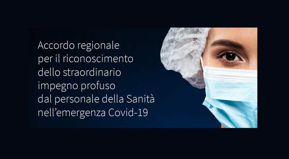 Covid 19 - Raggiunto accordo regionale risorse personale della Sanità