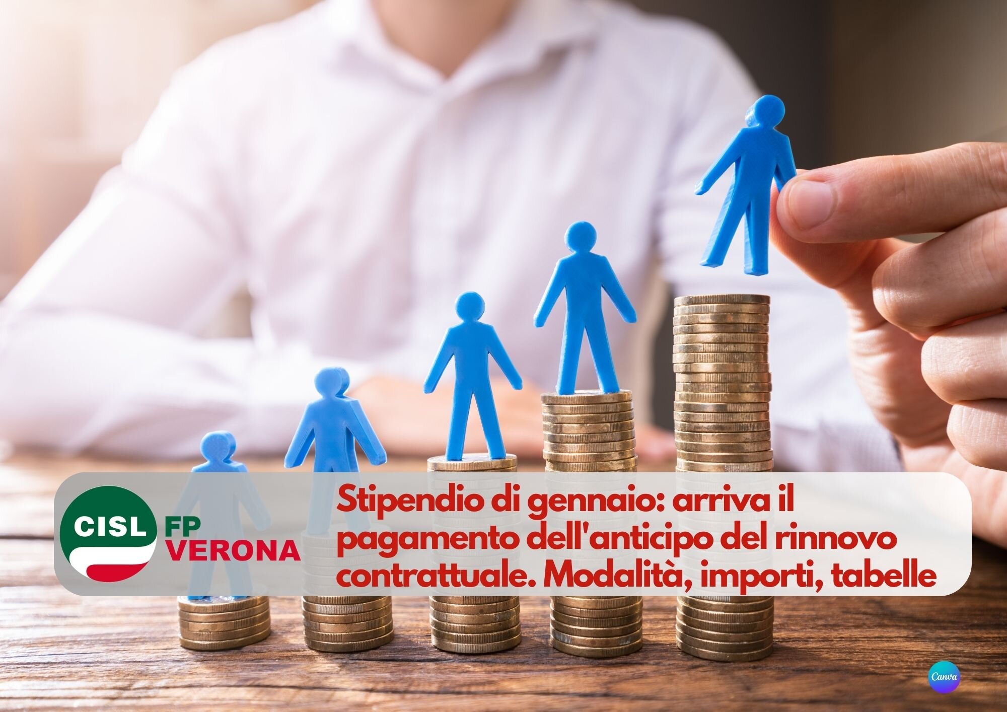 CISL FP Verona. Stipendio di gennaio: arriva il pagamento dell'anticipo del rinnovo contrattuale