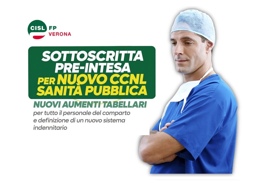 Cisl FP Verona. Sanit&agrave;. Le novit&agrave; e gli aumenti tabellari del nuovo contratto di lavoro