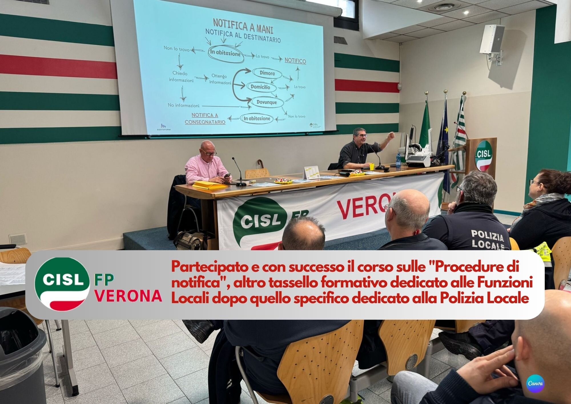 CISL FP Verona. Funzioni Locali. Corso di aggiornamento professionale sulle notifiche e non solo