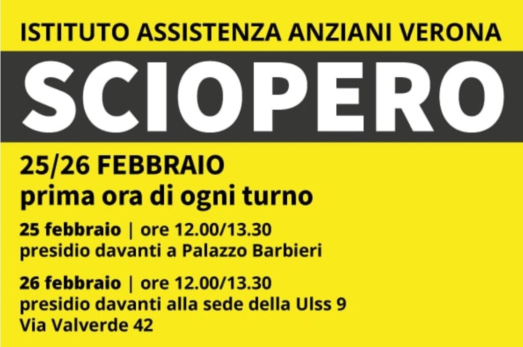 Funzioni Locali: Istituto Assistenza Anziani Verona. E' sciopero!