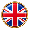 emblema dorato con bandiera britannica