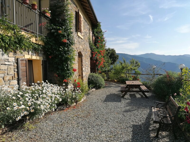 area esterna - agriturismo con centro benessere a Pigna in provincia di Imperia - Liguria