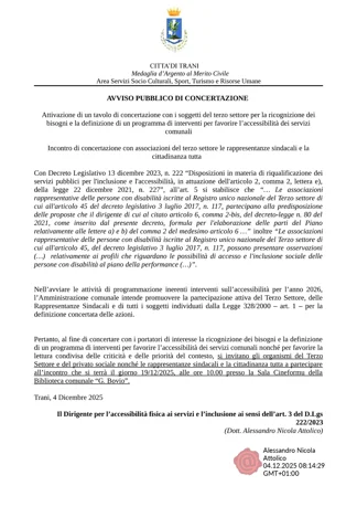 tavolo di concertazione uno