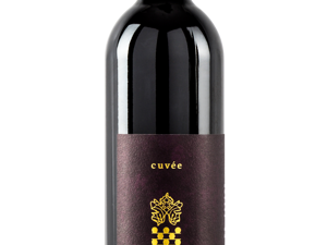 Crno vino, proizvedeno od Sansigota, Brajdice, Merlota i Caberneta, 12%.