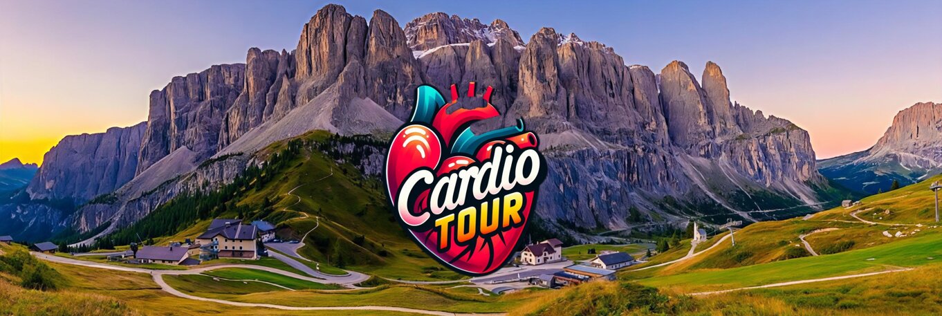 Il logo del nostro tour in moto sulle Alpi con il cardio monitoraggio collettivo