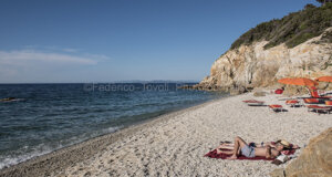 Acquaviva beach. Elba island. In the territory of Portoferraio.