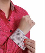camicia-donna-con-fantasia-e-polsino-a-contrasto