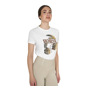 t-shirt-blu-con-stampe-dorate