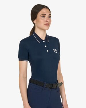polo-da-donna-slim-fit-in-tessuto-traspirante