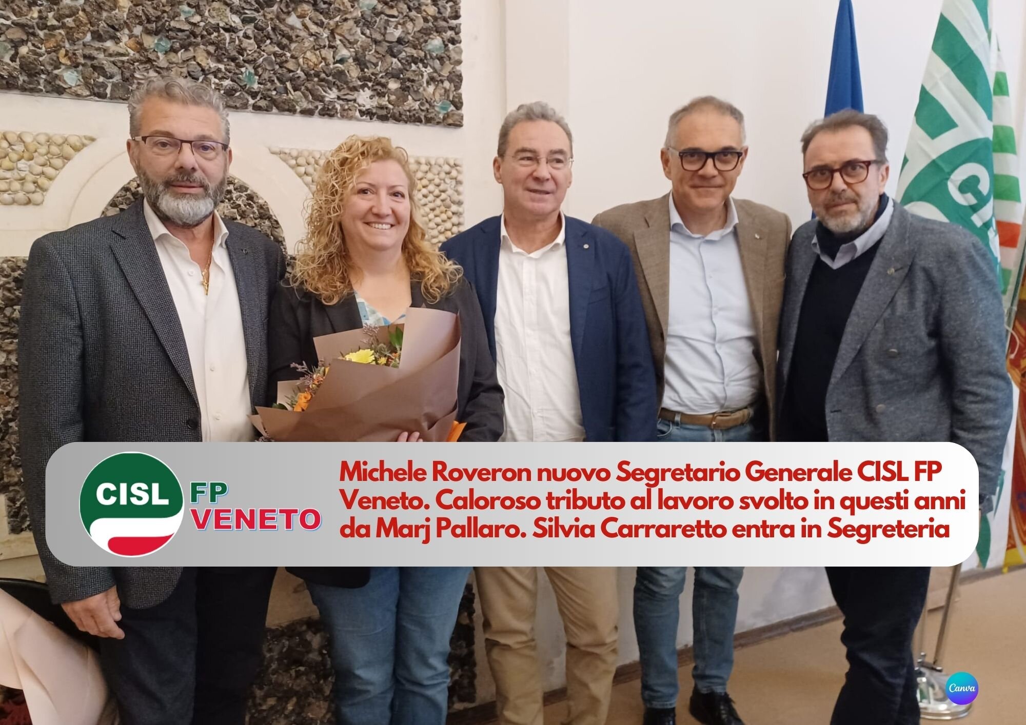 CISL FP Veneto. Michele Roveron alla guida della FP Veneto. Tributo caloroso a Marj Pallaro CISL FP Veneto. Michele Roveron alla guida della FP Veneto. Tributo caloroso a Marj Pallaro