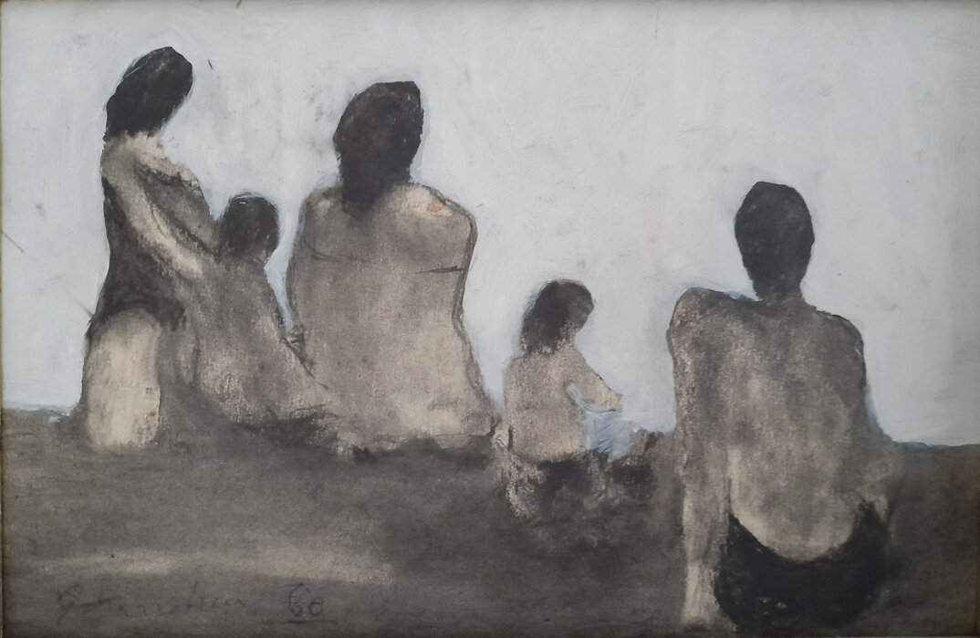 Aristide Gattavecchia - Famiglia al mare 1960