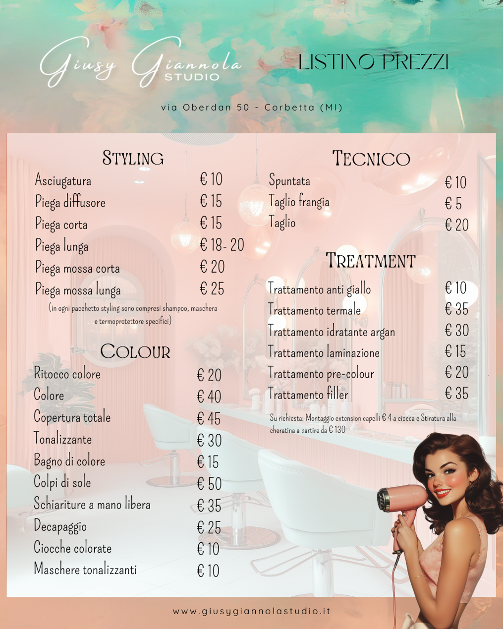 copia di pdf - listino prezzi marzo 2025 giusy giannola studio - a3 per stampa negozio (42 x 29.7 cm) (1)