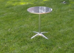 Tavolo tondo acciaio, Altezza 70 cm, Diametro 60 cm