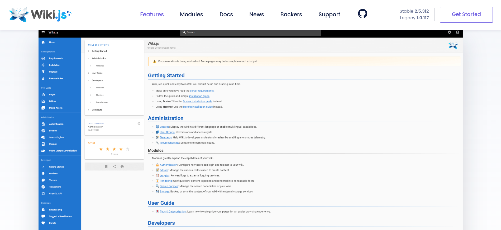 Wikijs la tua wiki personale
