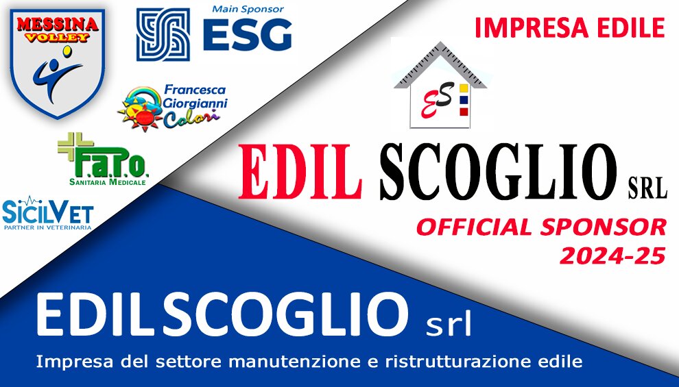 EDIL SCOGLIO confermato SPONSOR del Messina Volley 2024-25 !