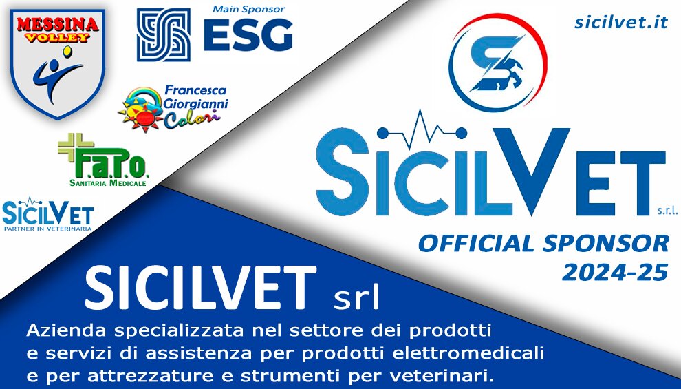 SICILVET Srl si conferma SPONSOR UFFICIALE del Messina Volley 2024-25 ! SICILVET Srl si conferma SPONSOR UFFICIALE del Messina Volley 2024-25 !