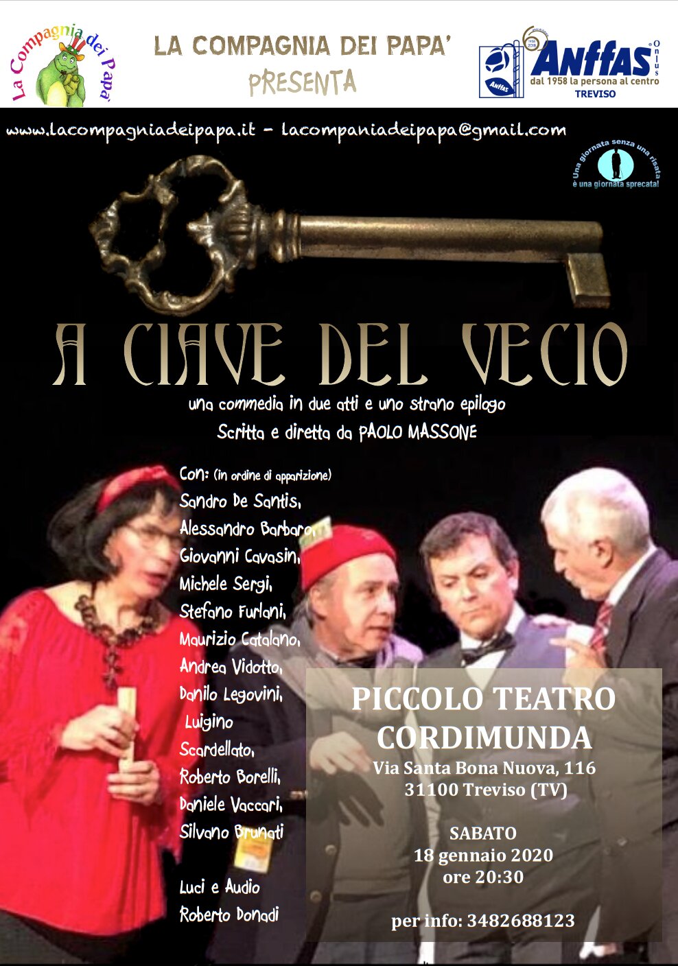 A grande richiesta torna la Compagnia dei Pap&agrave; con "A CIAVE DEL VECIO"