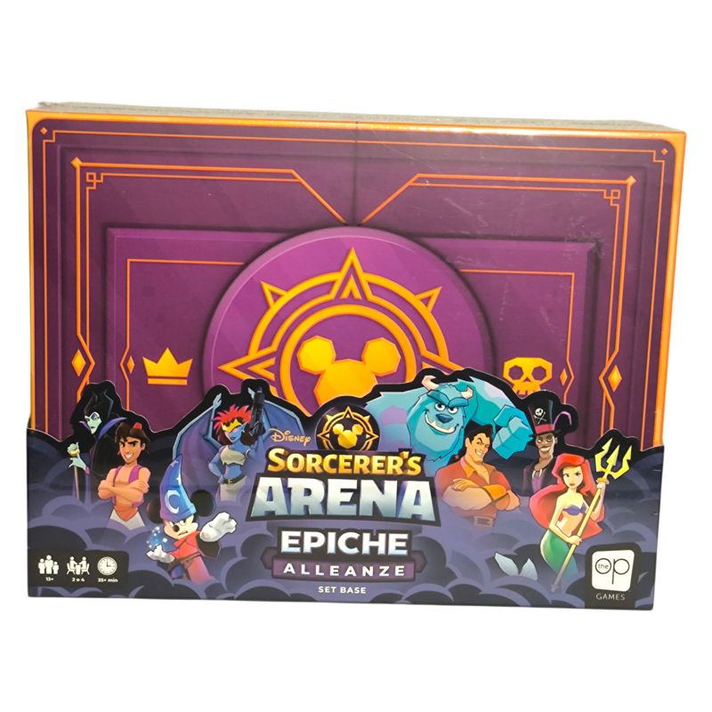 Scatola del gioco da tavolo Disney Sorcerers Arena Epiche Alleanze