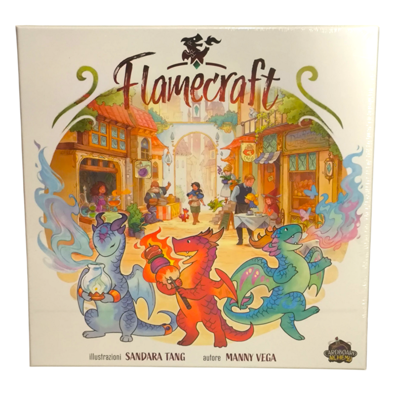 Scatola del gioco da tavolo Flamecraft Edizione Italiana