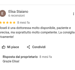 Dott.ssa Roseli disponibile e competente Dentista Brasiliana a Roma