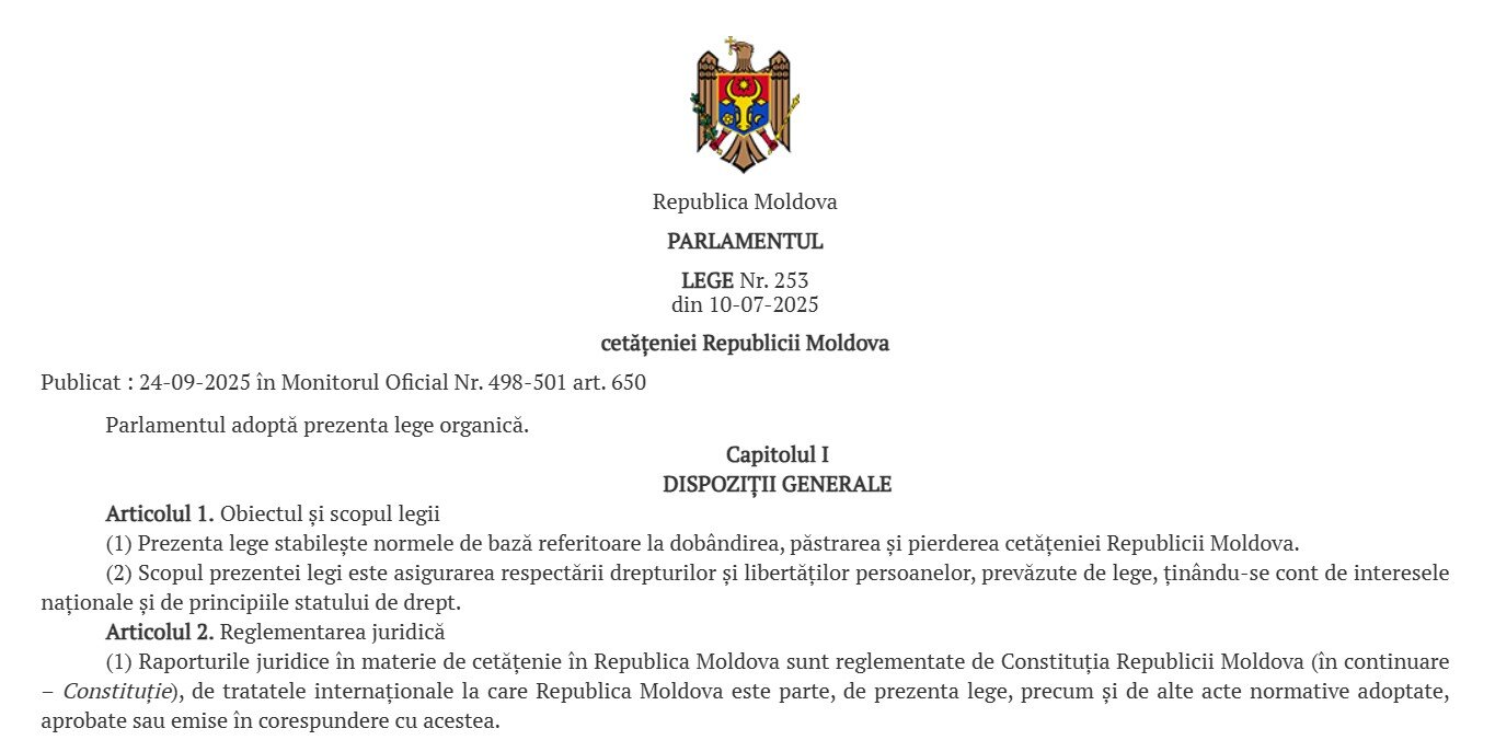 La nuova Legge sulla cittadinanza della Repubblica di Moldova: cosa cambia e quali sono le implicazioni pratiche La nuova Legge sulla cittadinanza della Repubblica di Moldova: cosa cambia e quali sono le implicazioni pratiche