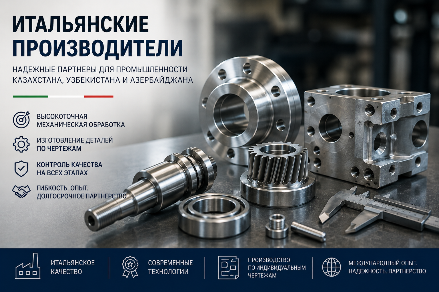 Почему итальянские производители механических компонентов становятся стратегическими партнёрами для промышленности Казахстана, Узбекистана и Азербайджана Почему итальянские производители механических компонентов становятся стратегическими партнёрами для промышленности Казахстана, Узбекистана и Азербайджана