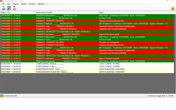 Verifica e monitoraggio degli accessi in palestra